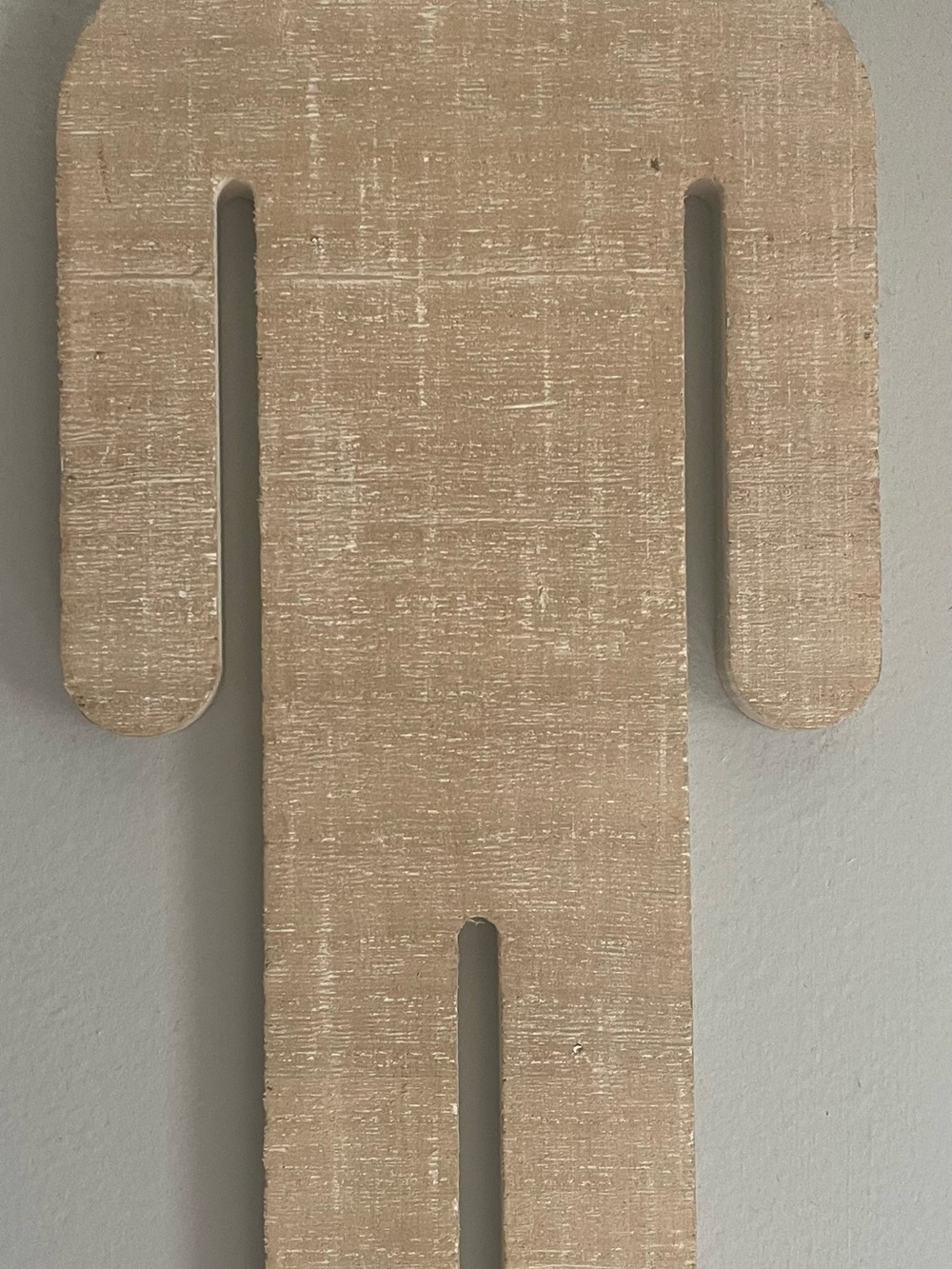 Hobby Lobby Beige Distressed Wooden Wall Figure
